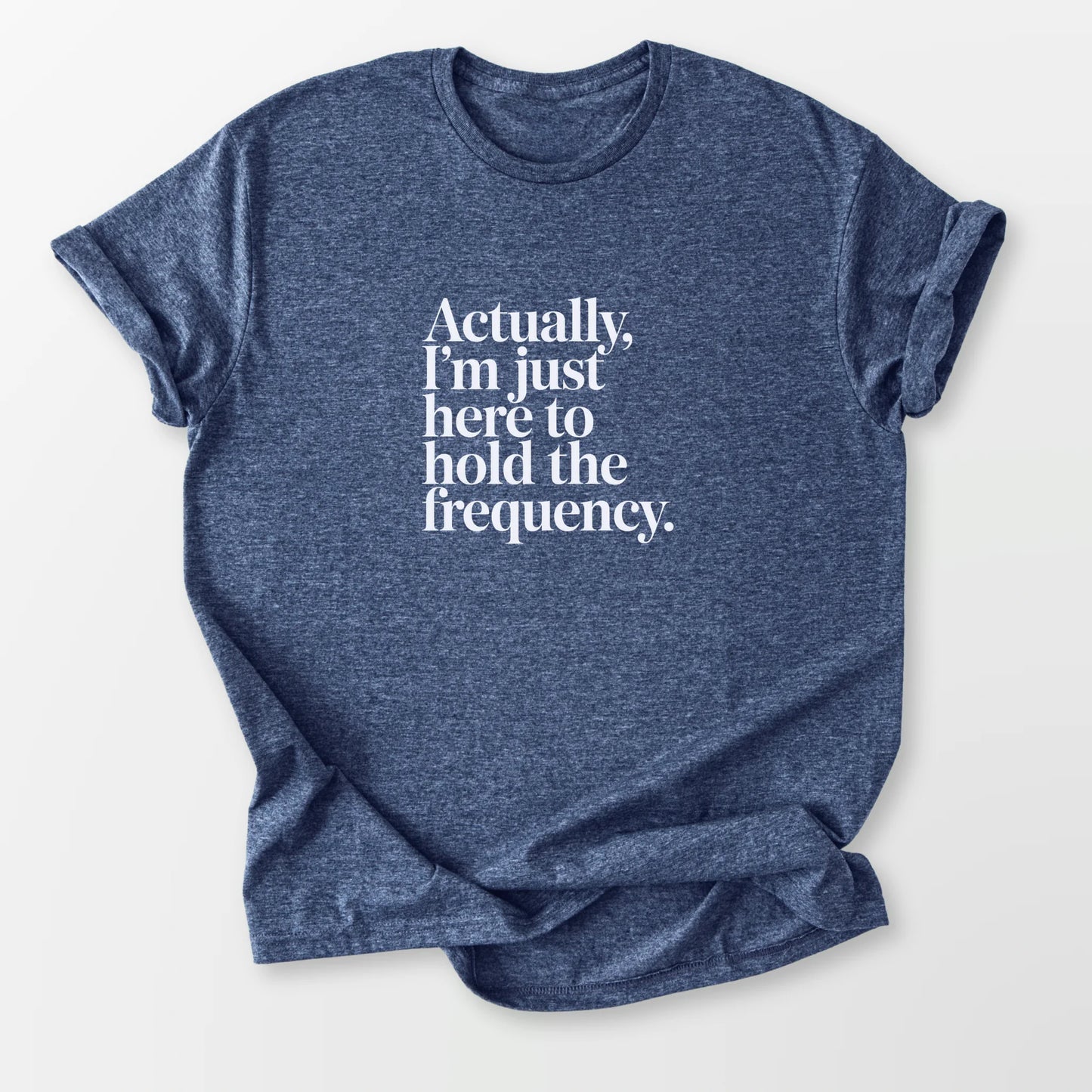 Hold the Frequency Tee Heather Navy T-Shirt