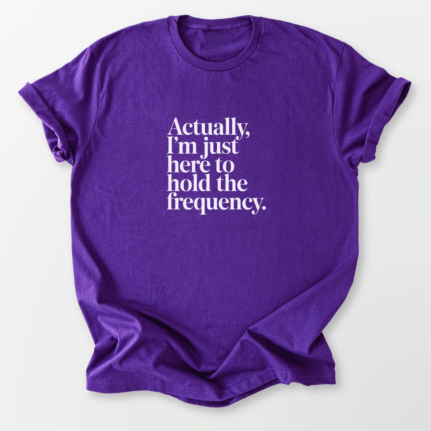 Hold the Frequency Tee Purple T-Shirt