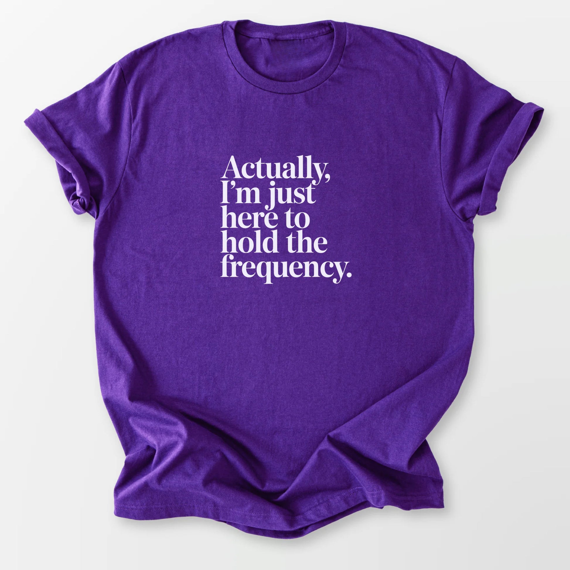 Hold the Frequency Tee Purple T-Shirt