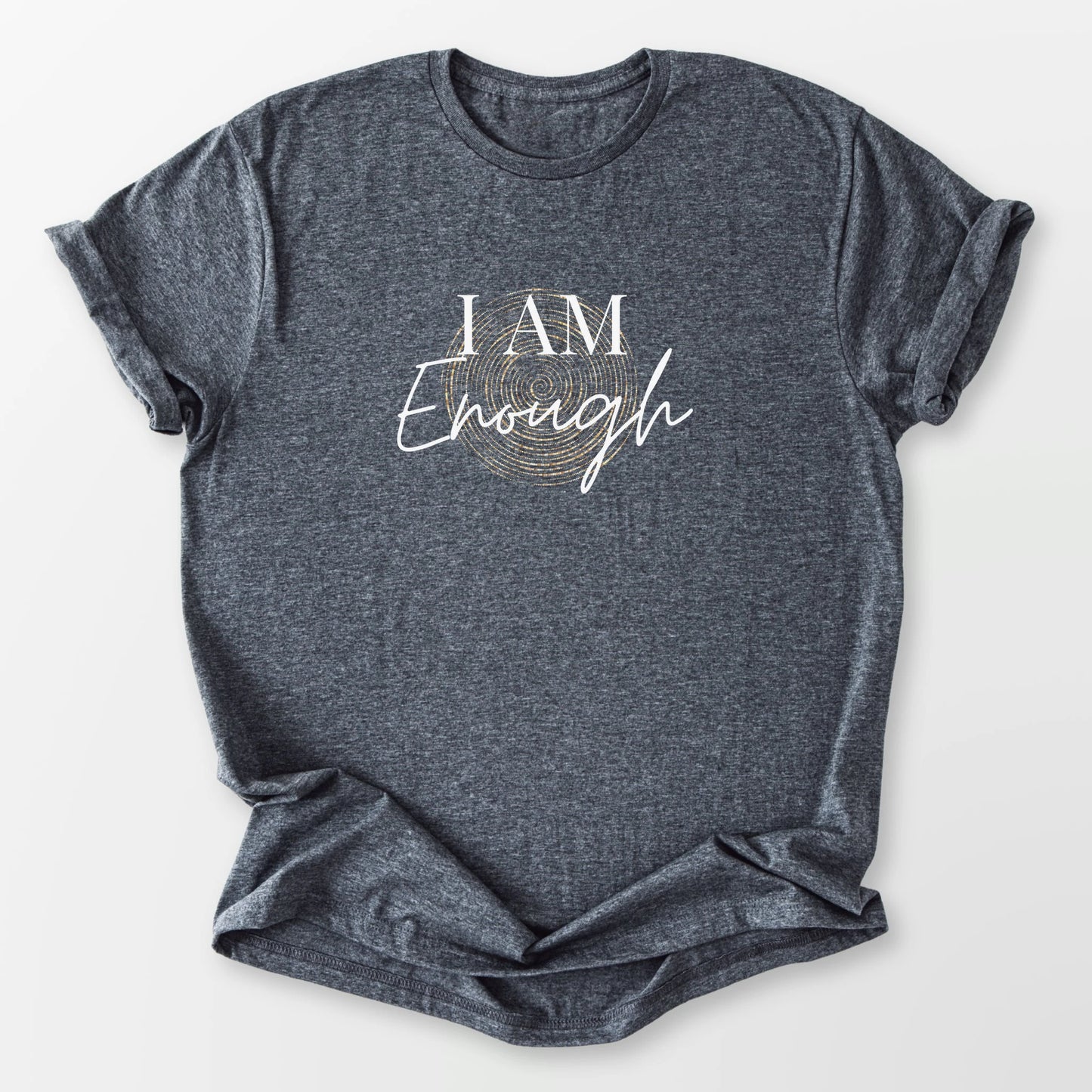 I Am Enough Tee Dark Heather Grey T-Shirt