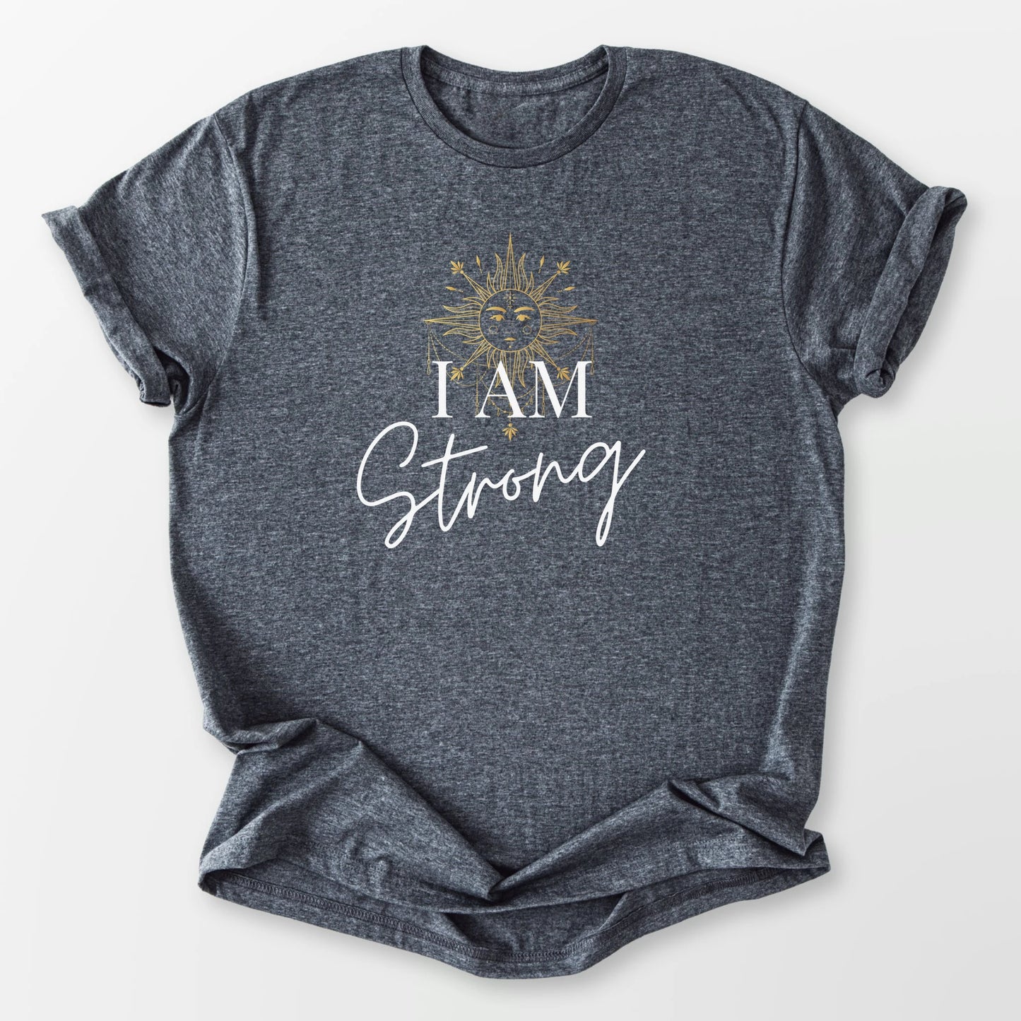 I Am Strong Tee Dark Heather Grey T-Shirt