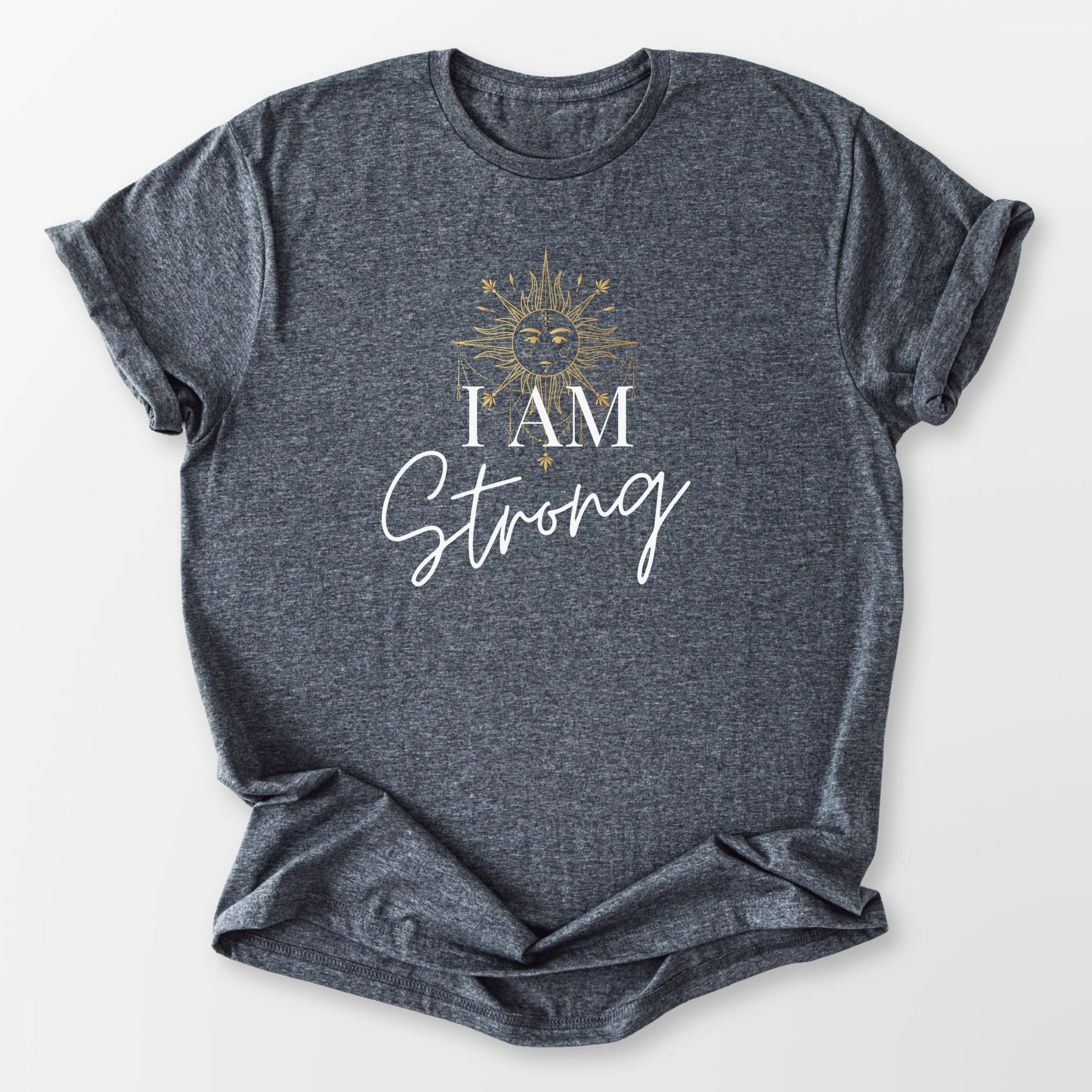 I Am Strong Tee Dark Heather Grey T-Shirt