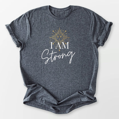 I Am Strong Tee Dark Heather Grey T-Shirt