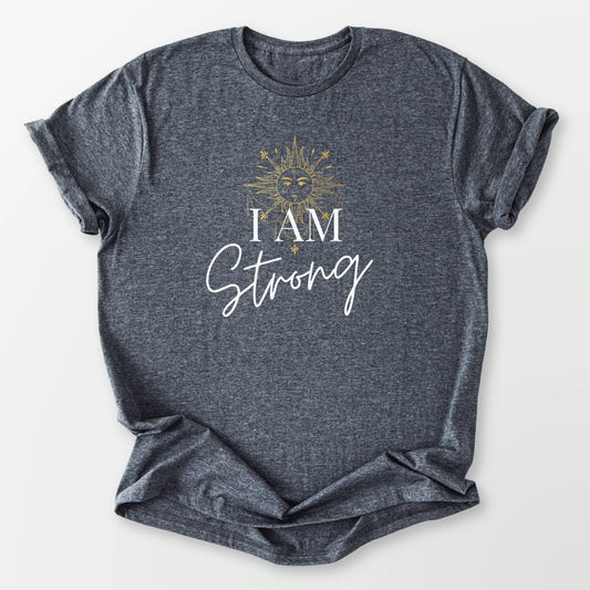 I Am Strong Tee Dark Heather Grey T-Shirt