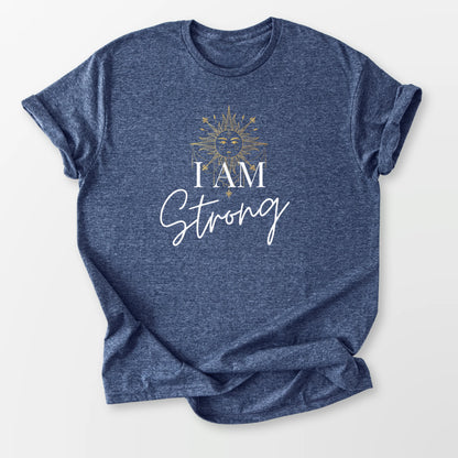 I Am Strong Tee Heather Navy T-Shirt