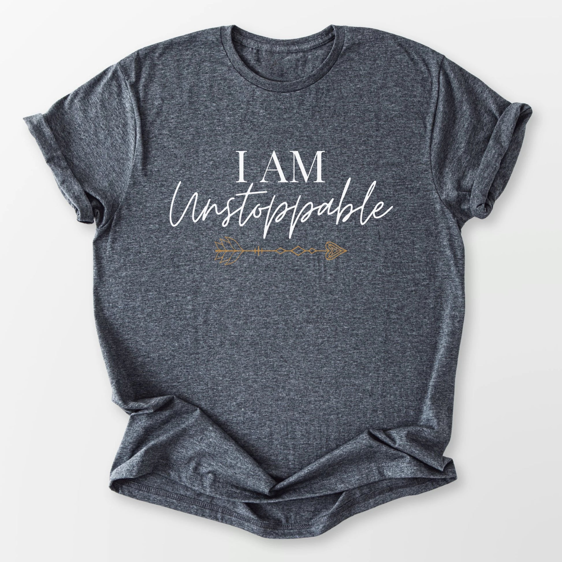 I Am Unstoppable Tee Dark Heather Grey T-Shirt