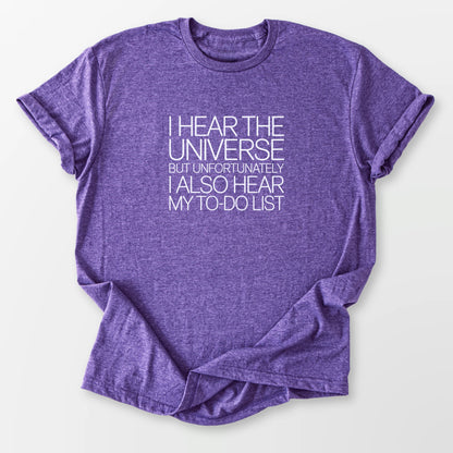 I Hear the Universe Tee Heather Purple T-Shirt