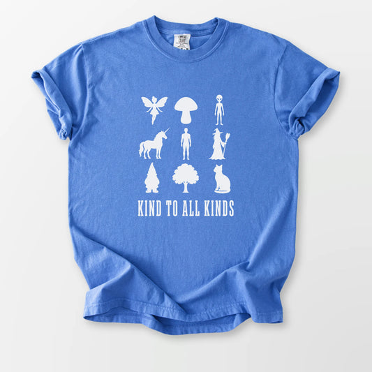 I'm Kind To All Kinds Comfort Tee Mystic Blue T-Shirt