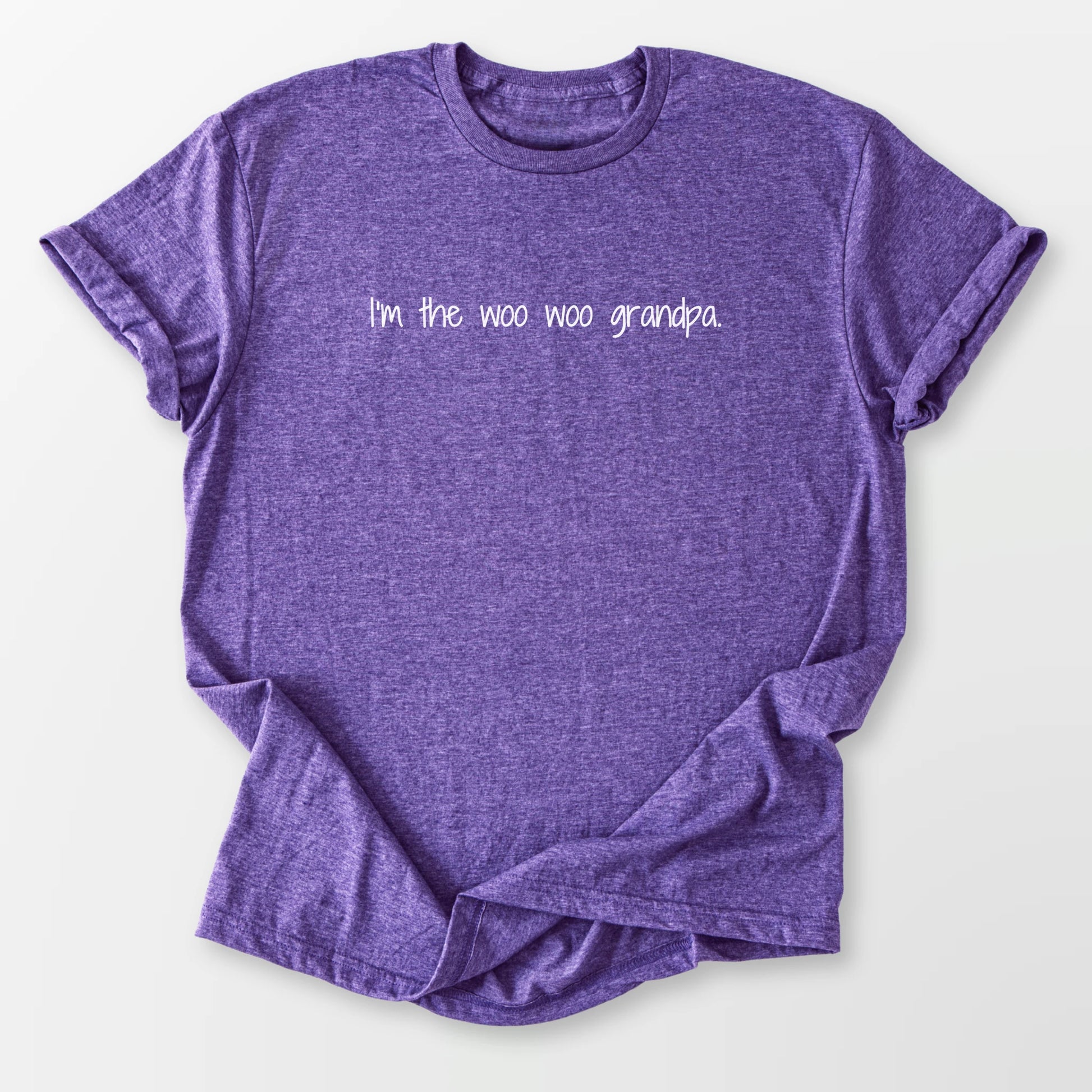 I'm the Woo Woo Grandpa Tee Heather Purple T-Shirt