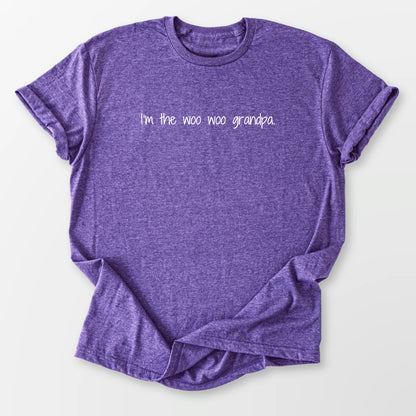 I'm the Woo Woo Grandpa Tee Heather Purple T-Shirt