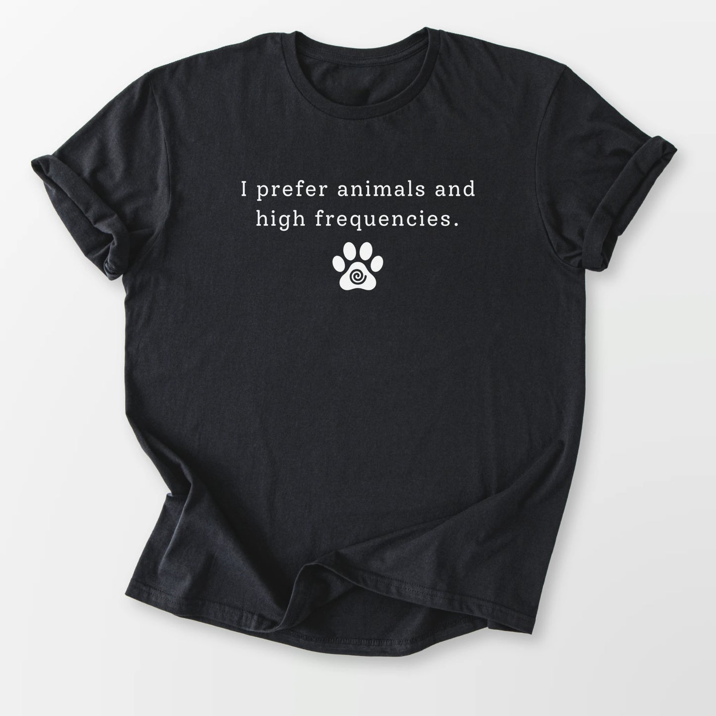 I Prefer Animals Tee Black T-Shirt