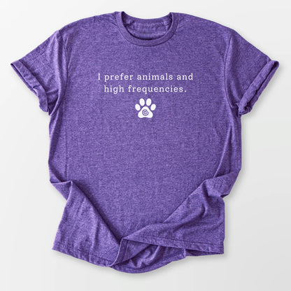 I Prefer Animals Tee Heather Purple T-Shirt