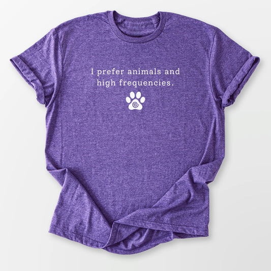 I Prefer Animals Tee Heather Purple T-Shirt