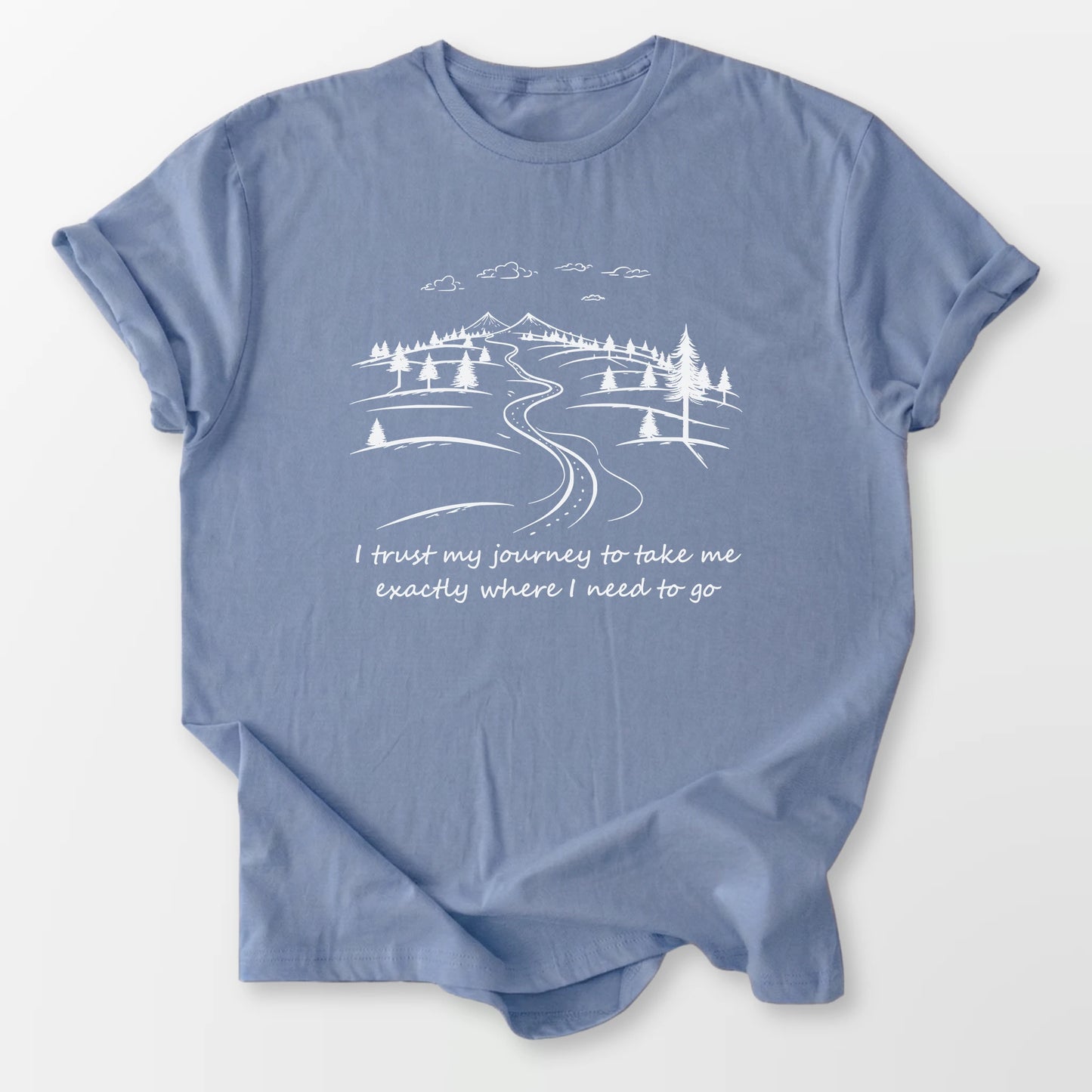I Trust My Journey Tee Stone Blue T-Shirt