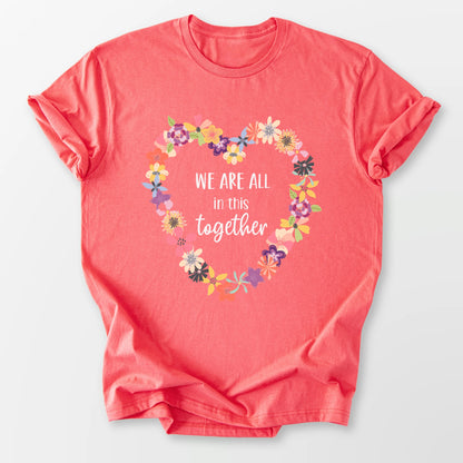 In This Together Tee Coral Silk T-Shirt