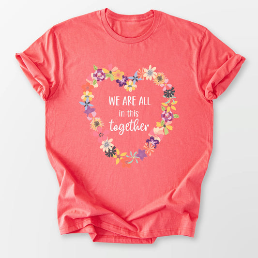 In This Together Tee Coral Silk T-Shirt