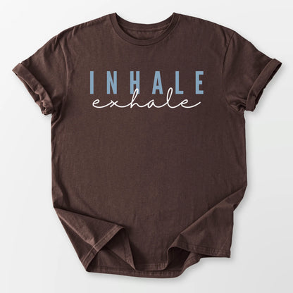 Inhale Exhale Tee Dark Chocolate T-Shirt