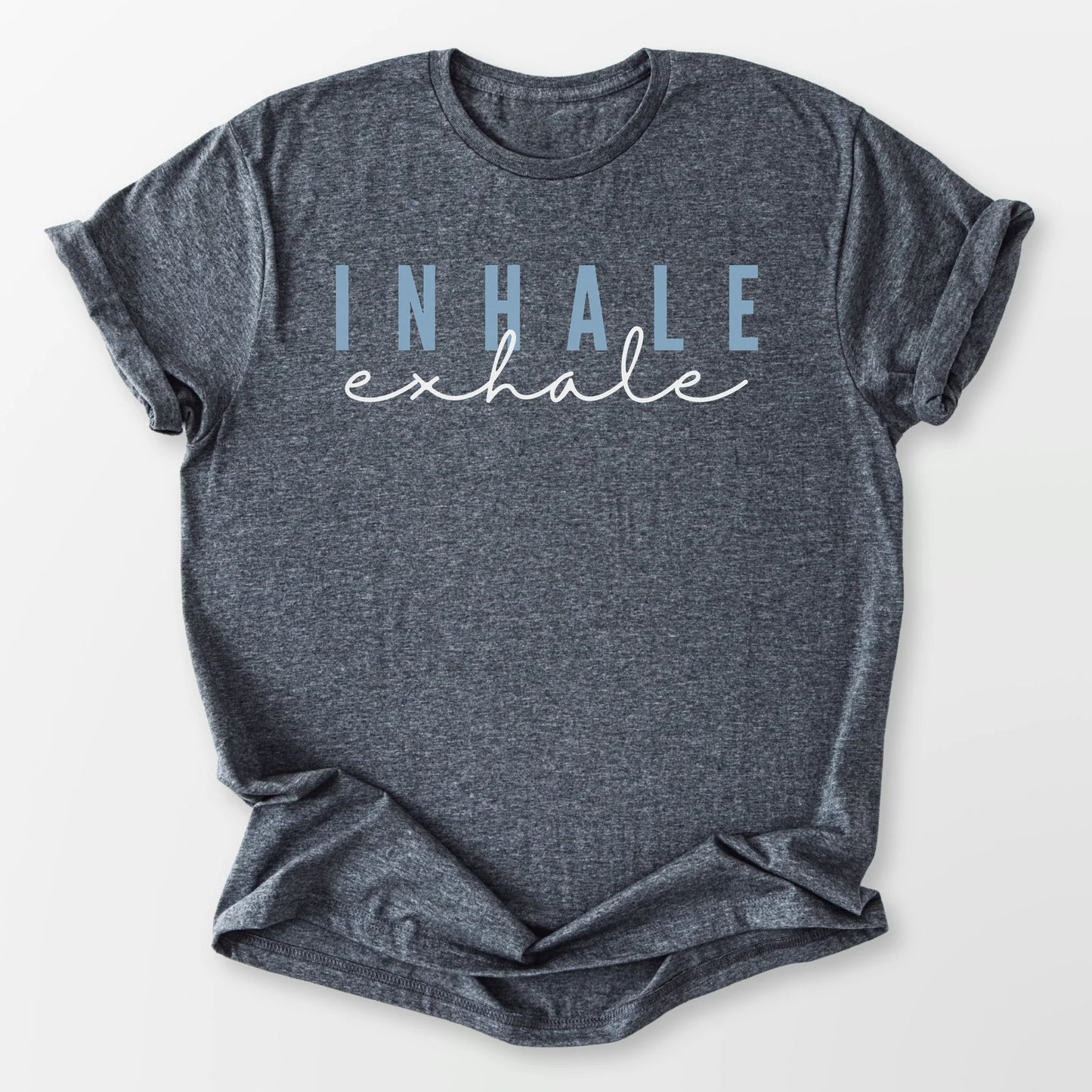 Inhale Exhale Tee Dark Heather Grey T-Shirt