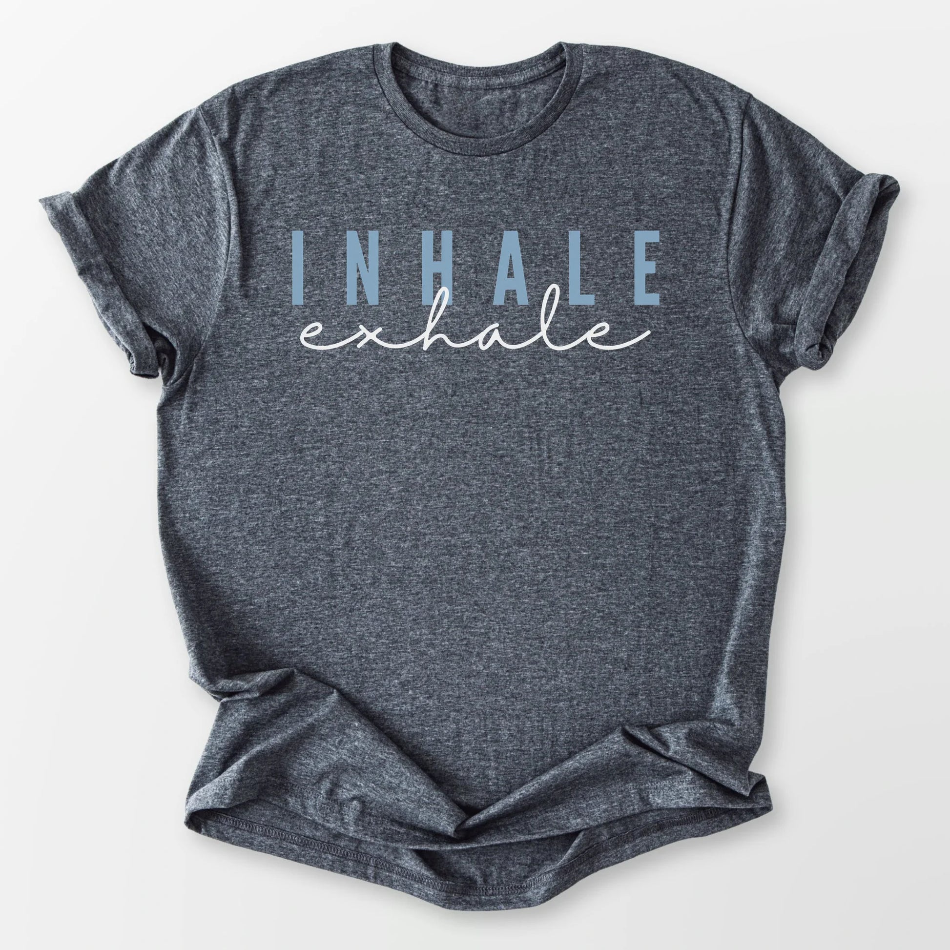 Inhale Exhale Tee Dark Heather Grey T-Shirt