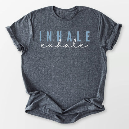 Inhale Exhale Tee Dark Heather Grey T-Shirt