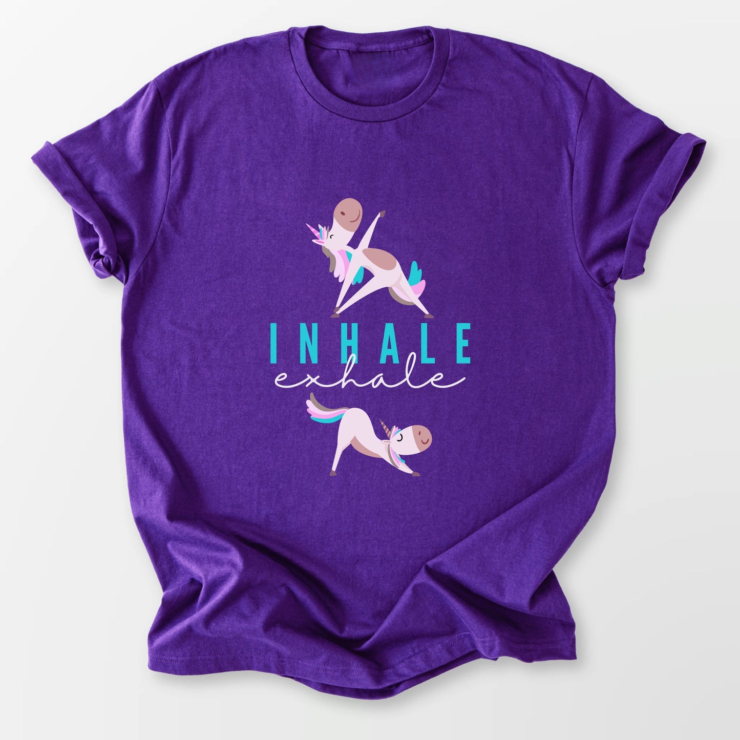 Inhale Exhale Unicorn Yogi Tee Purple T-Shirt