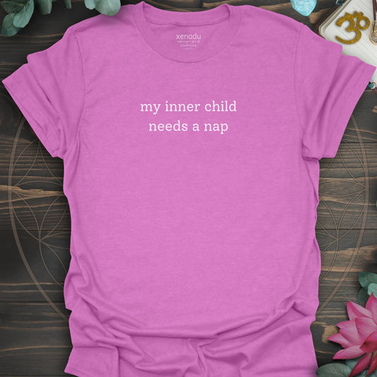 Inner Child Needs Nap Tee Heather Radiant Orchid T-Shirt