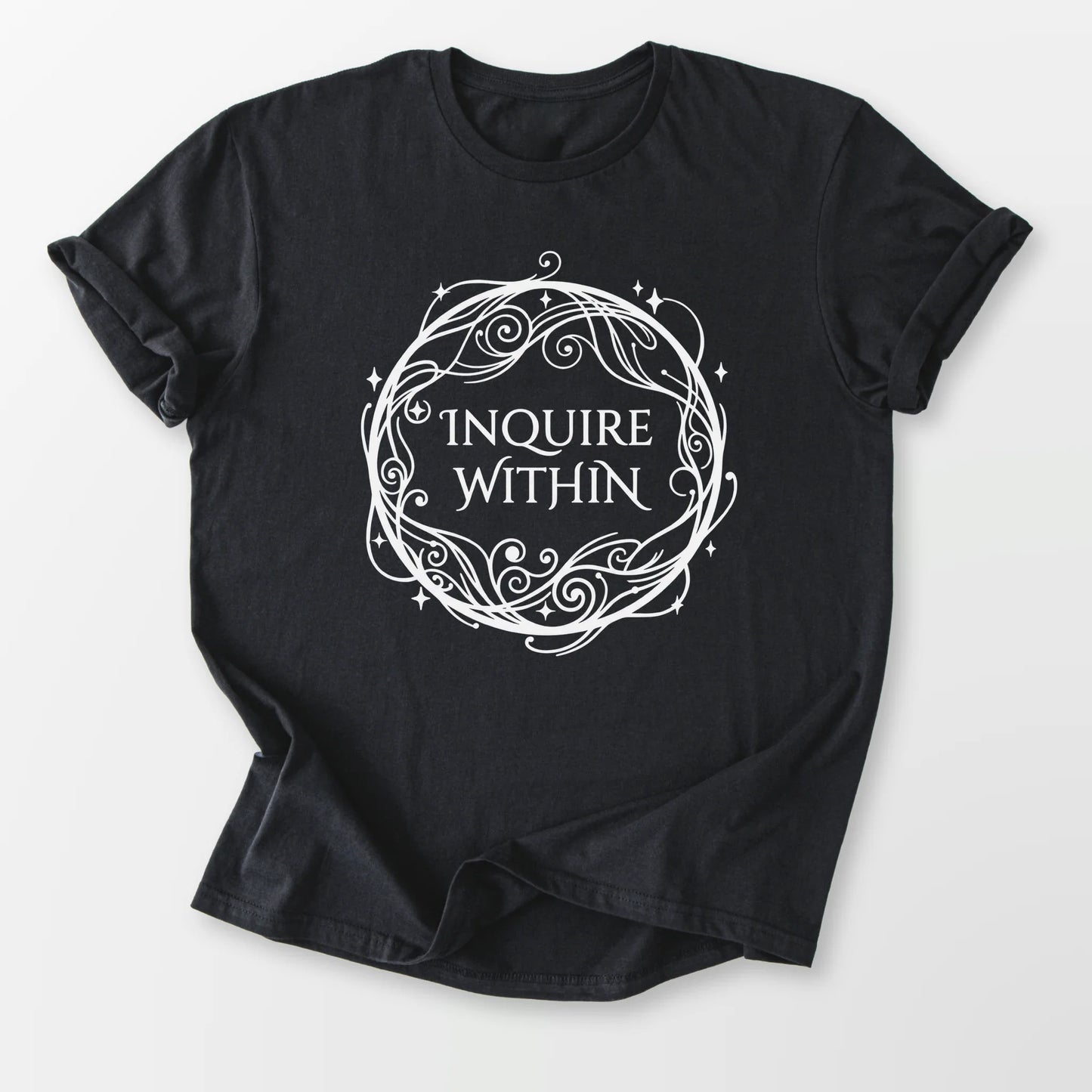Inquire Within Tee Black T-Shirt