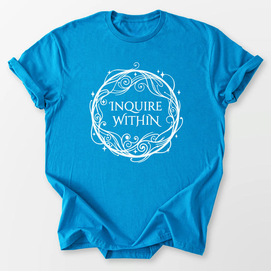 Inquire Within Tee Sapphire T-Shirt