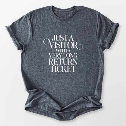 Just a Visitor Tee Dark Heather Grey T-Shirt
