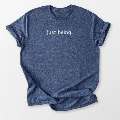 Just Being Tee Heather Navy T-Shirt