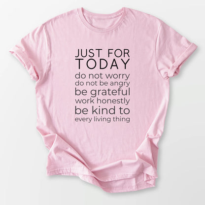 Just for Today Be Kind Tee Light Pink T-Shirt