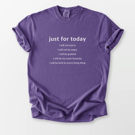 Just For Today I Will Comfort Tee Grape T-Shirt