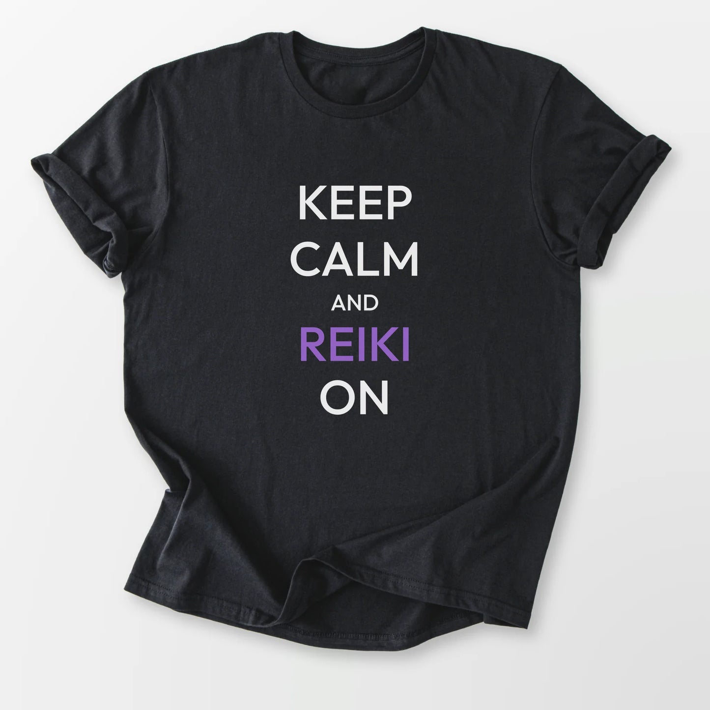 Keep Calm and Reiki Tee Black T-Shirt