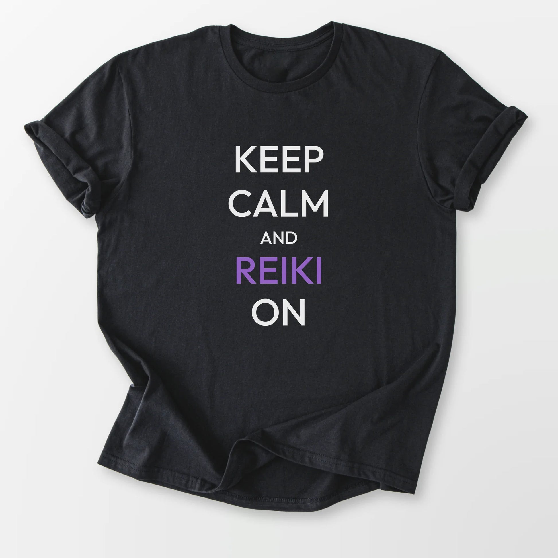 Keep Calm and Reiki Tee Black T-Shirt