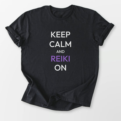 Keep Calm and Reiki Tee Black T-Shirt