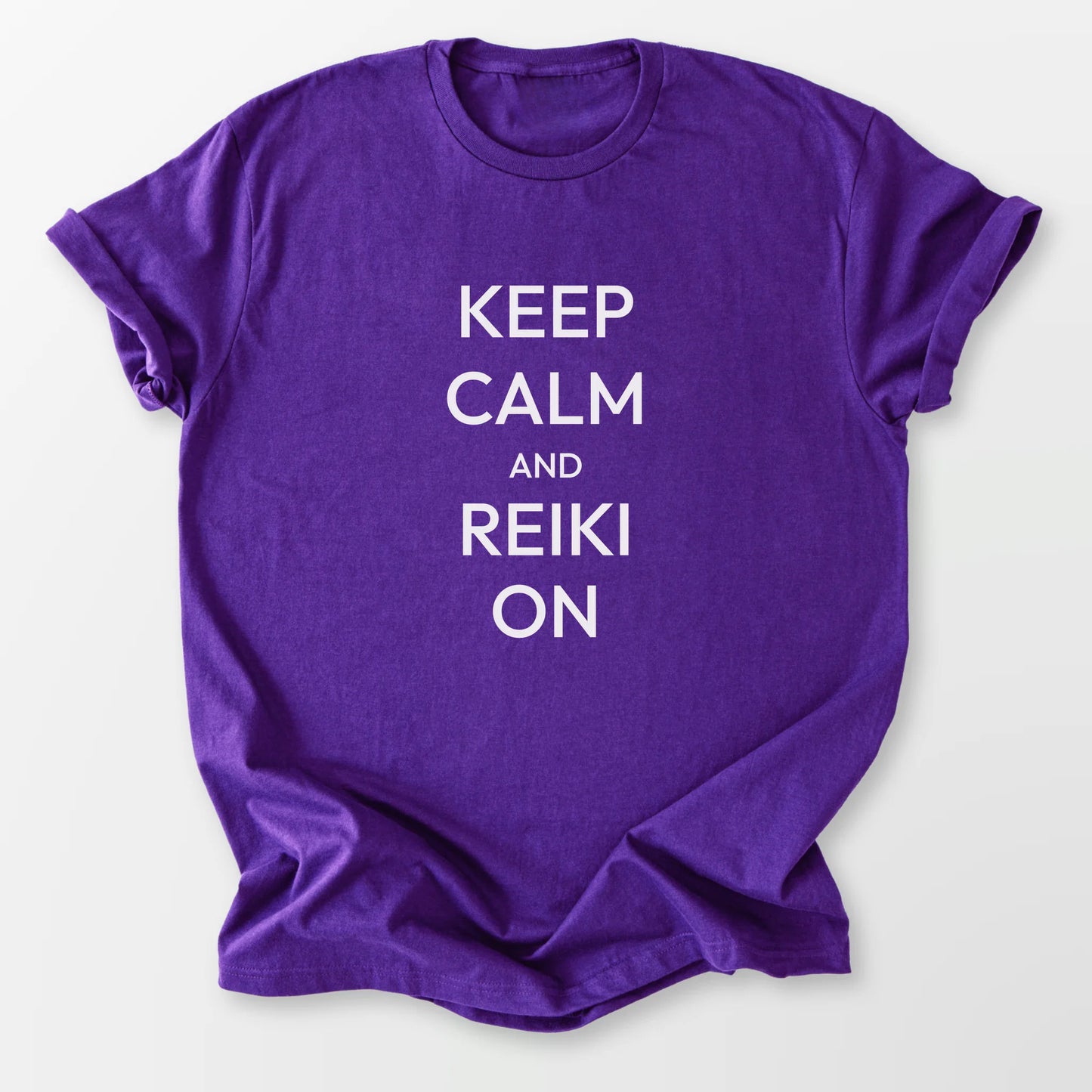 Keep Calm and Reiki Tee Purple T-Shirt
