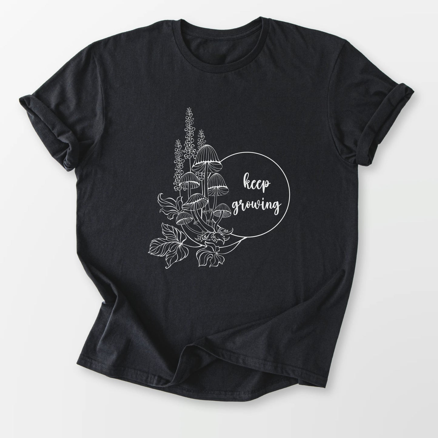 Keep Growing Tee Black T-Shirt