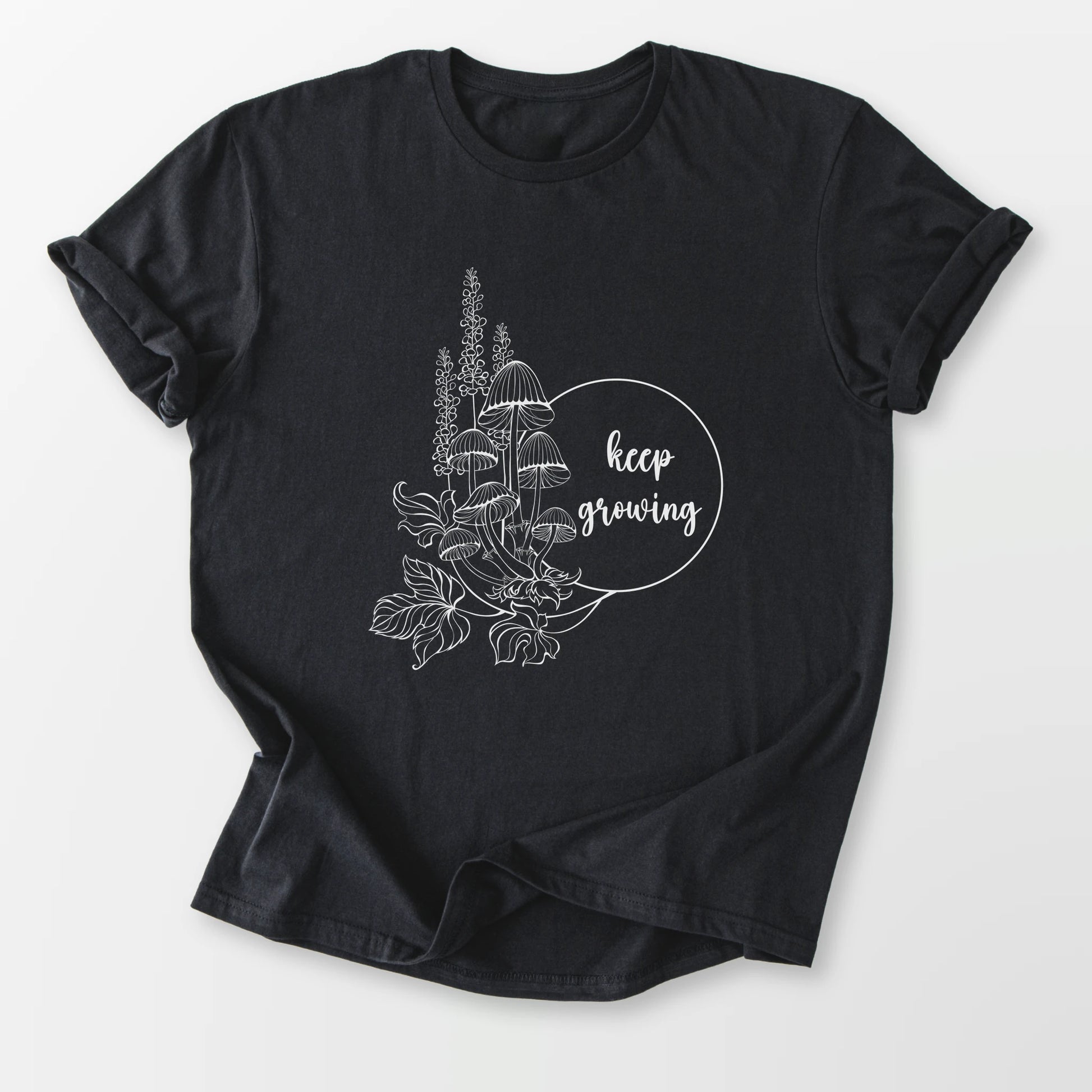 Keep Growing Tee Black T-Shirt
