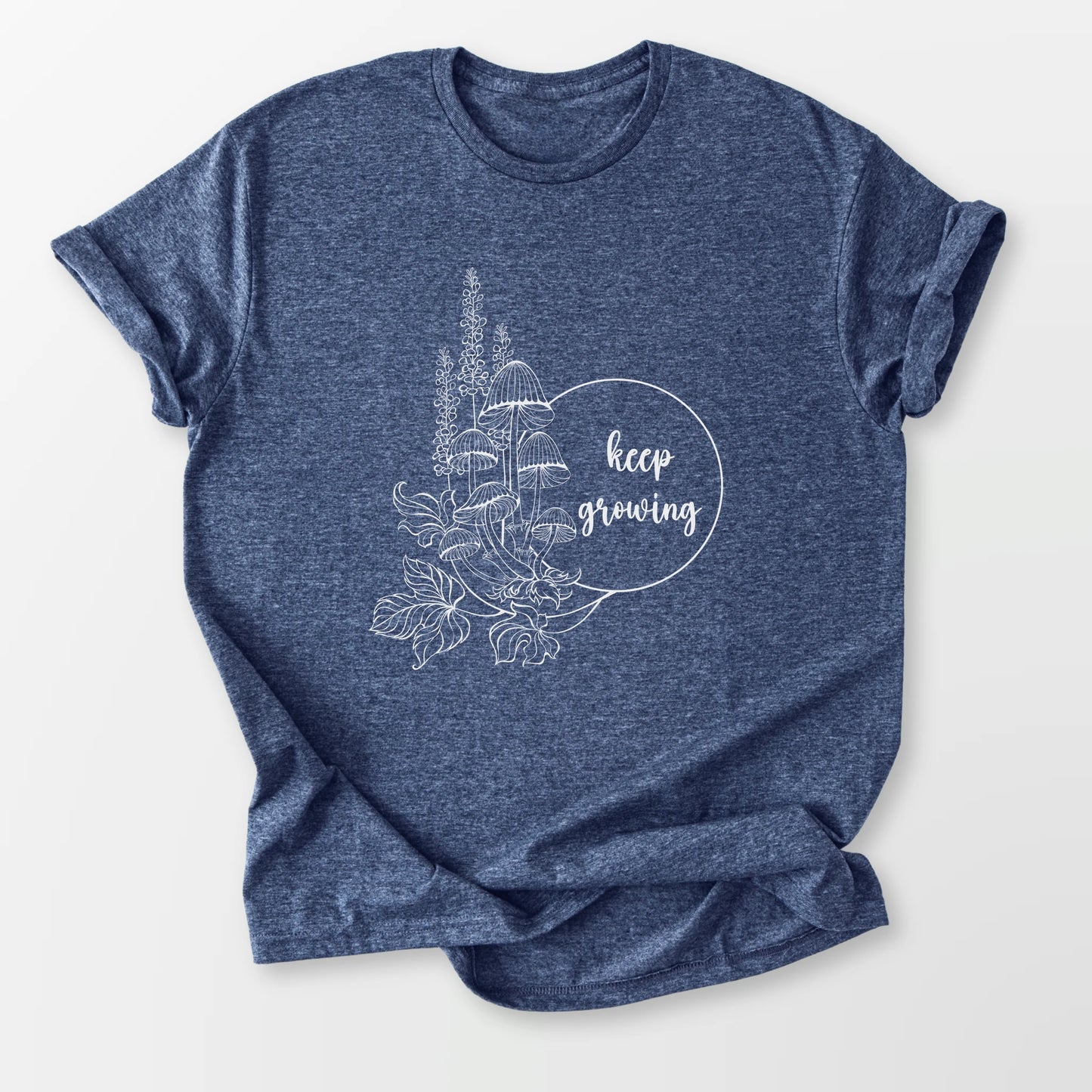 Keep Growing Tee Heather Navy T-Shirt