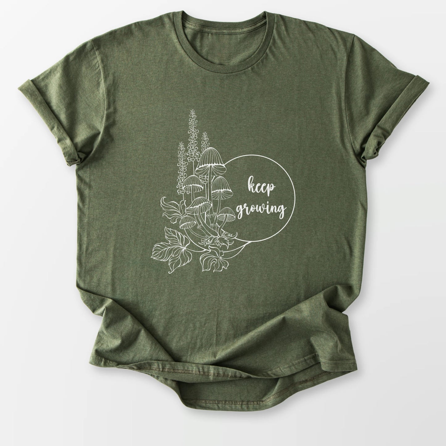 Keep Growing Tee Military Green T-Shirt