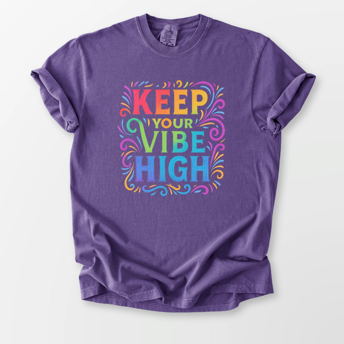 Keep Your Vibe High Comfort Tee Grape T-Shirt