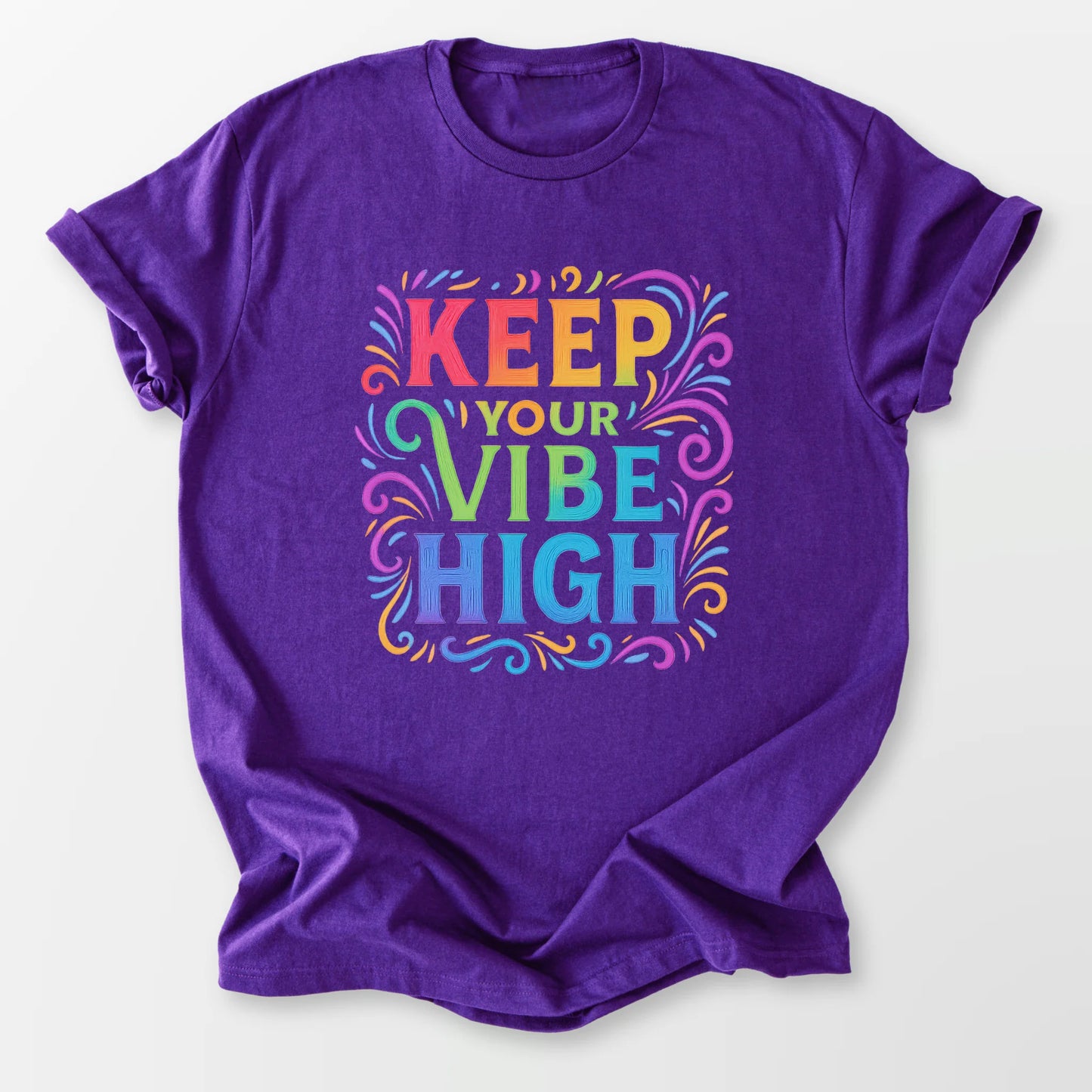 Keep Your Vibe High Tee Purple T-Shirt