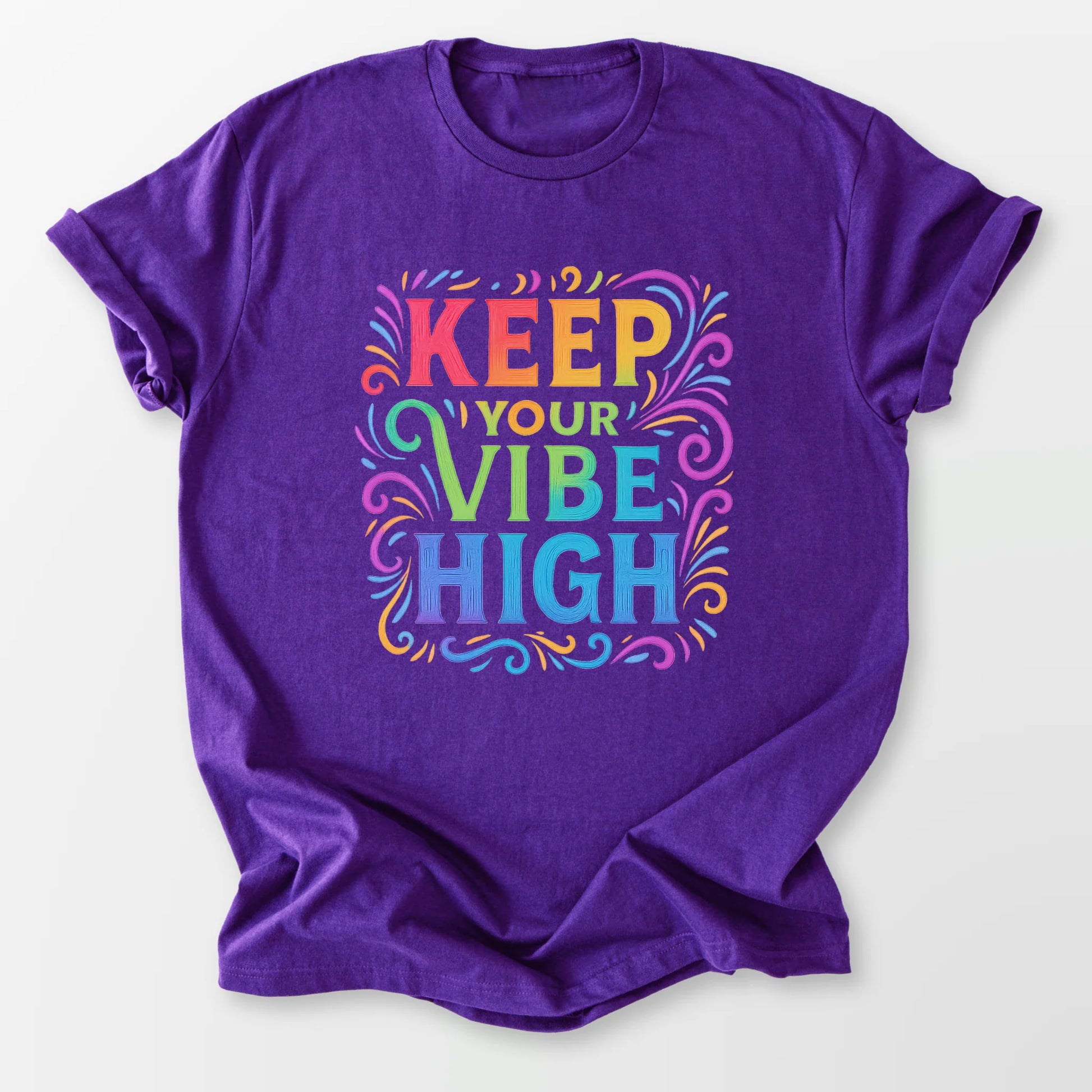 Keep Your Vibe High Tee Purple T-Shirt