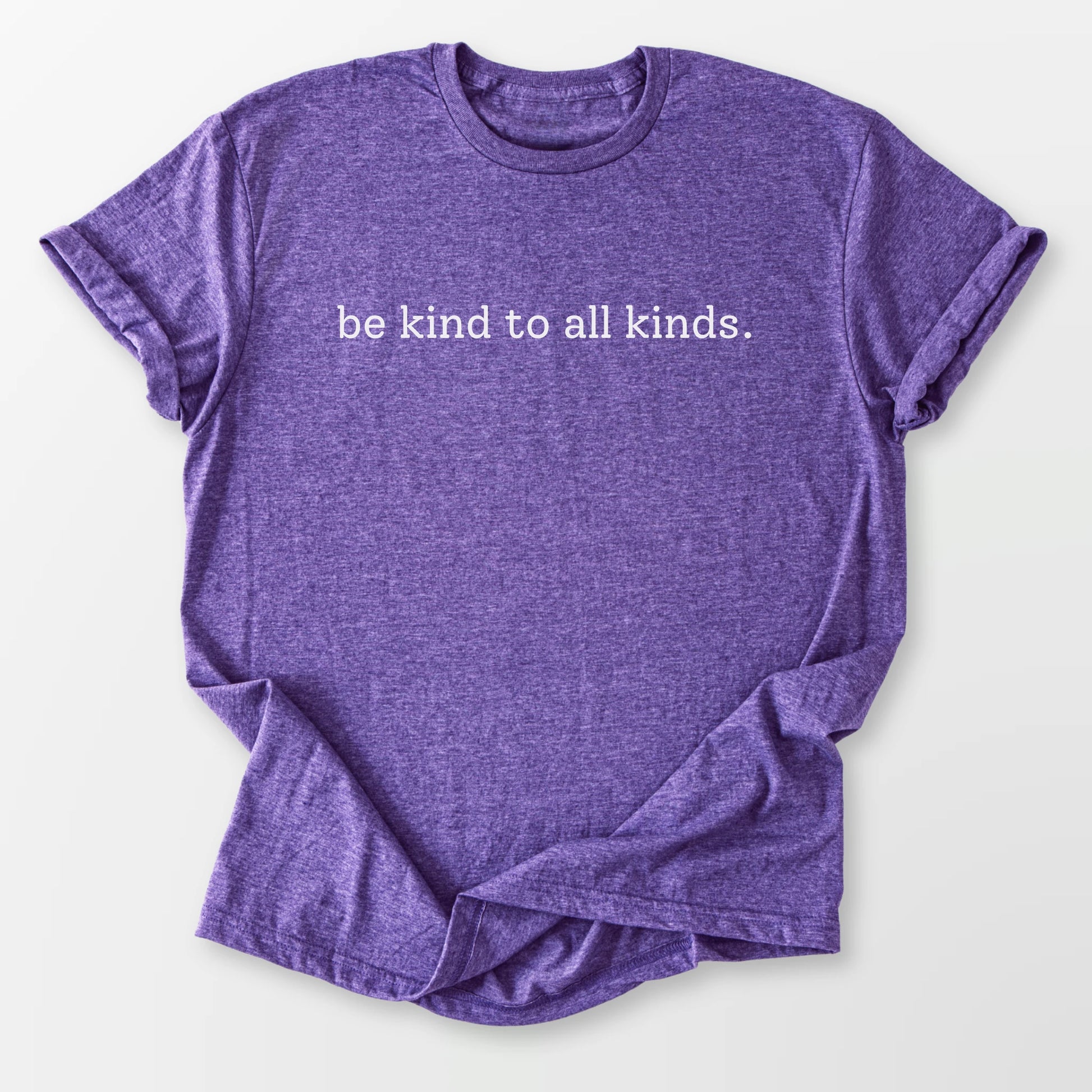Kind to All Kinds Tee Heather Purple T-Shirt