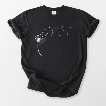 Kindness Dandelion Comfort Tee Black T-Shirt