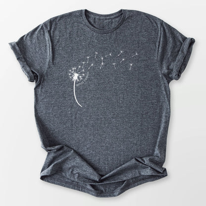 Kindness Dandelion Tee Dark Heather Grey T-Shirt