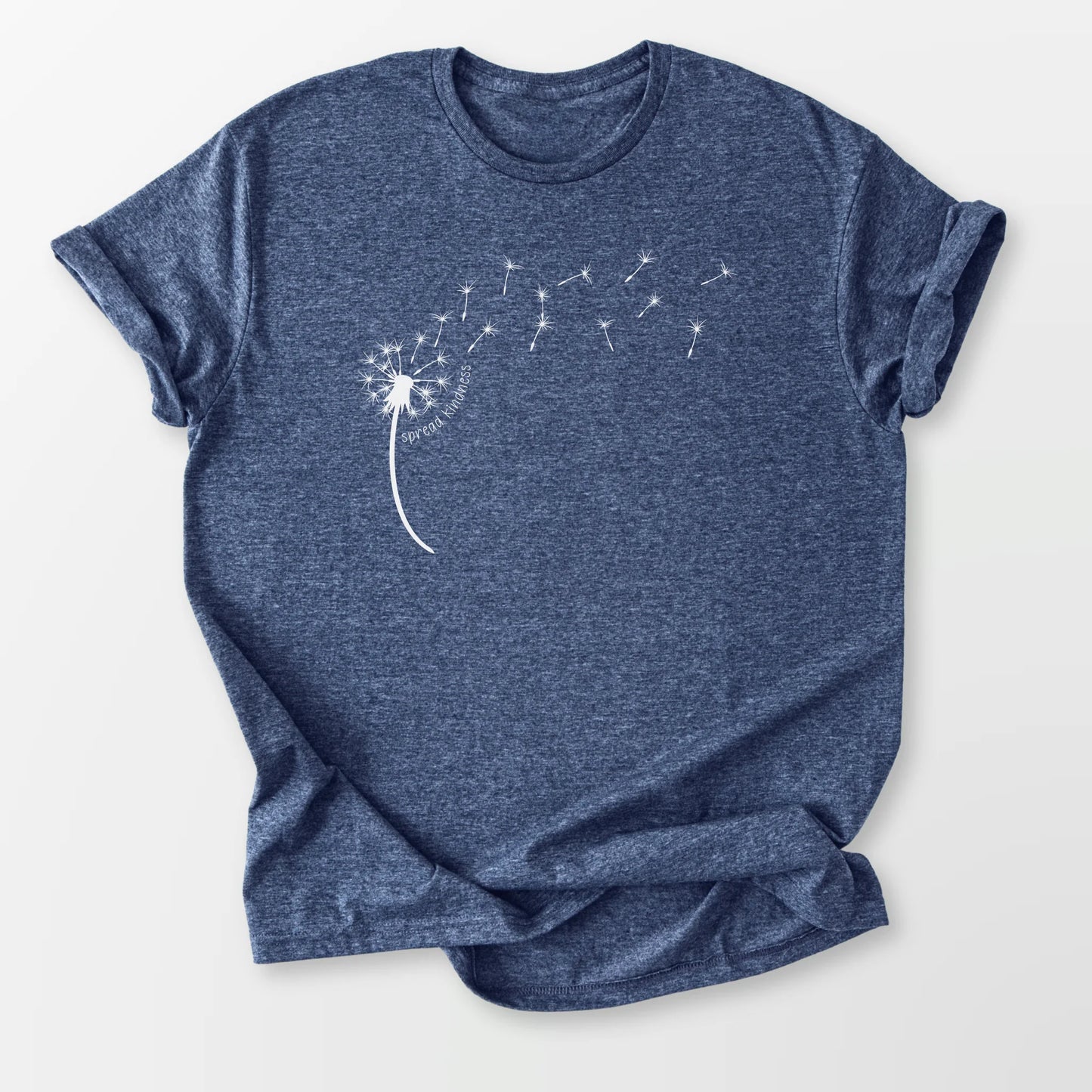 Kindness Dandelion Tee Heather Navy T-Shirt