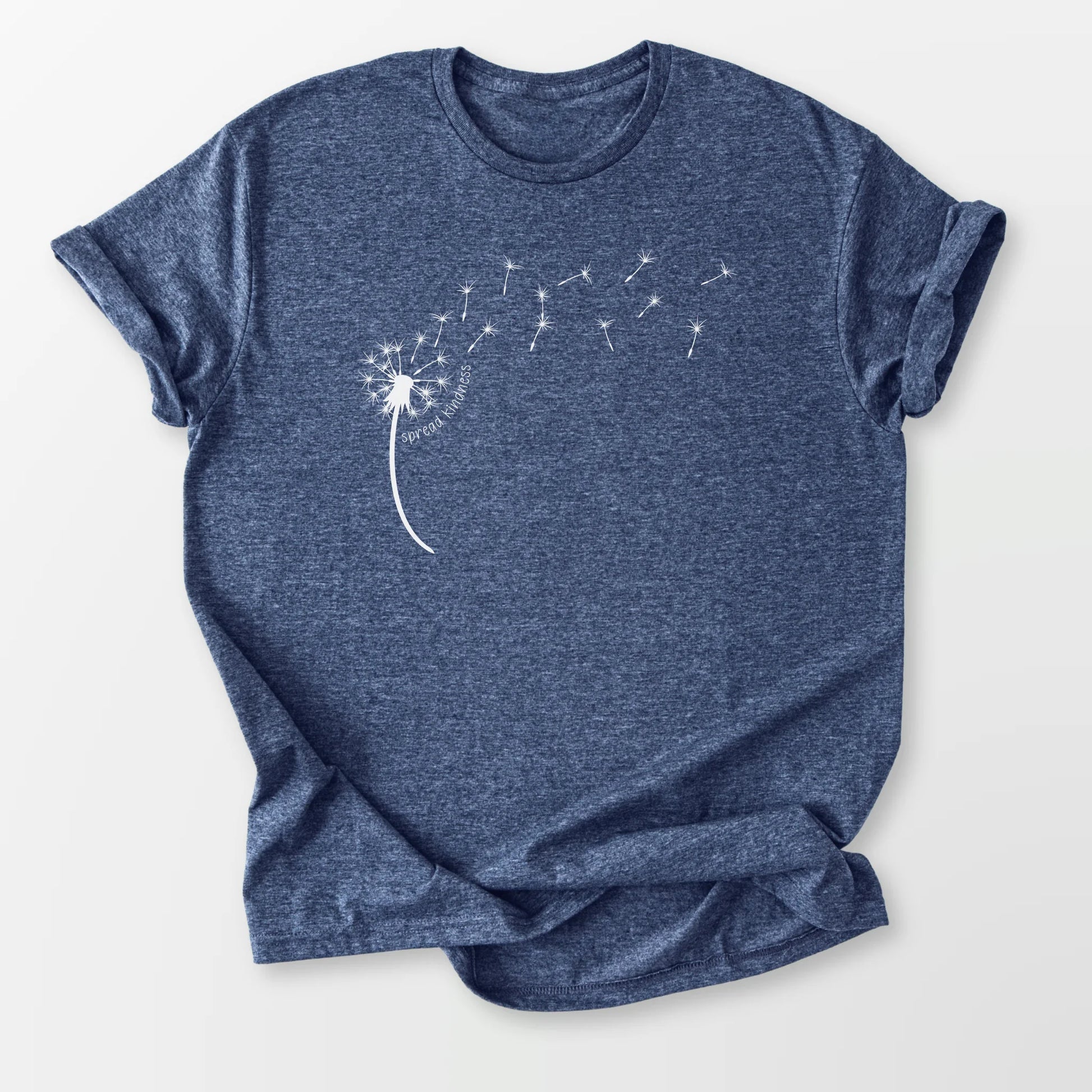 Kindness Dandelion Tee Heather Navy T-Shirt