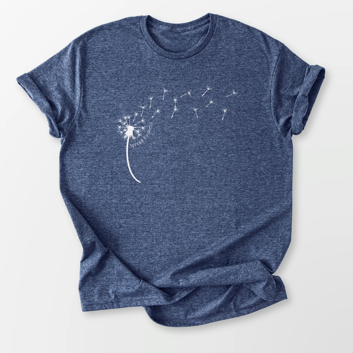 Kindness Dandelion Tee Heather Navy T-Shirt
