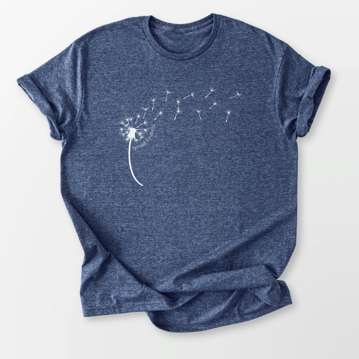 Kindness Dandelion Tee Heather Navy T-Shirt